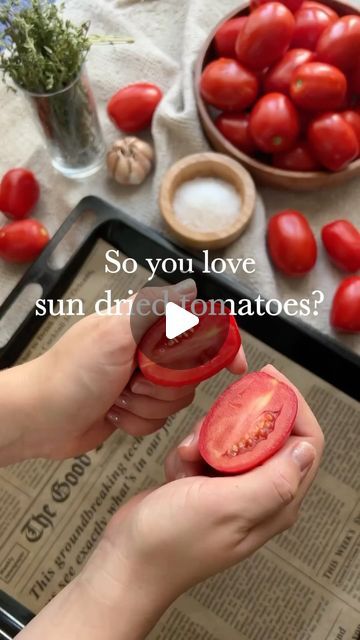 Sun Dried Roma Tomatoes, Oven Dried Tomatoes, Canned Food Storage, Ripe Tomatoes, Savoury Baking, Fresh Rosemary, Sun Dried, Sun Dried Tomato, Baking Tips