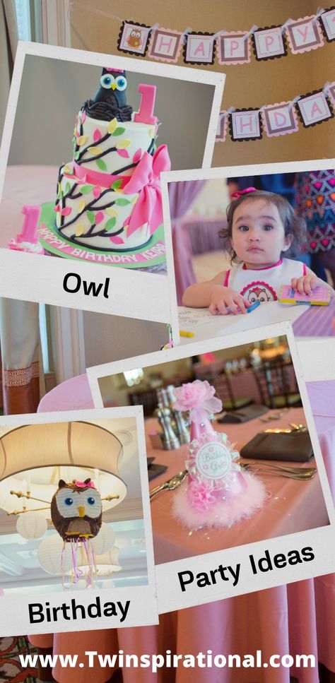 Owl birthday party ideas. Look whoo’s turning one! Are you looking for pink owl themed first birthday party ideas? Then you’ve come to the right place. We have owl food ideas, owl party decorations, owl diy crafts, owl birthday cakes and more. Let’s have a hoot and check out the blog for more. #owlparty #firstbirthday #pinkbirthdayparty Owl Party Decorations, Adult Birthday Party Themes, Owl Food, Owl Cake Birthday, Owl Birthday Parties, Milestone Birthday Party, Owl Birthday, Owl Party, Pink Birthday Party