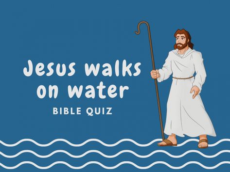 Jesus Walks On Water Bible Quiz – Bible Potato Peter Walks On Water Lesson, Jesus Walks On Water Lesson, Peter Walks On Water, Jesus Walks On Water, Water Lessons, Jesus Walking On Water, Jesus Walking, Kids Church Lessons, Lesson Activities