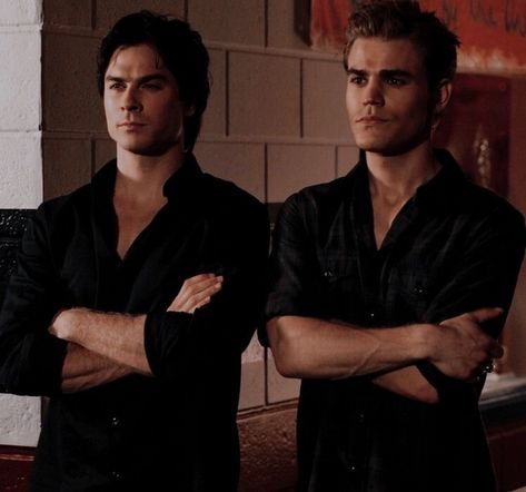 #thevampirediaries Stefan And Damon Matching Pfp, Vampire Diaries Aesthetic Pictures, Paul Vampire Diaries, Damon And Stefan Salvatore, Salvatore Brothers, The Salvatore Brothers, Vampire Diaries Poster, Damon Salvatore Vampire Diaries, Hello Brother