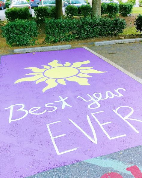 How to Paint a Parking Spot Parking Lot Painting, Senior Year Things, Senior Year Fun, Parking Spot Painting, Spot Painting, Painted Trays, Crafts For Seniors, Parking Spot, Parking Space