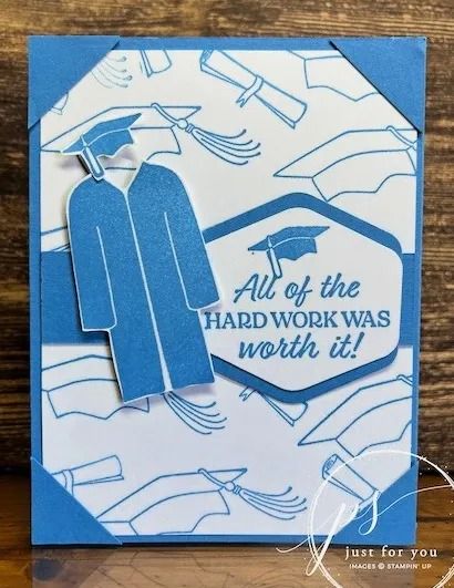 Be graduation season-ready with the Cap & Gown stamp set by Stampin' Up! - Stellar Stamps Su Cap And Gown Cards, Stampin Up Graduation Cards 2024, Cap And Gown Stampin Up Cards, Graduation Cards Stampin Up Handmade, Stampin Up Graduation, Stampin Up Graduation Cards, High School Graduation Cards, Graduation Cards Handmade, Confirmation Cards