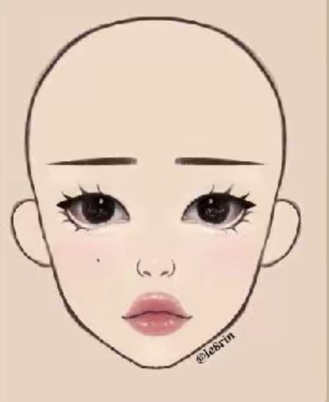 Doll Face Makeup, Asian Makeup Tutorials, Makeup Charts, Korean Makeup Tips, Makeup Print, Anime Eye Makeup, Makeup Korean, Gyaru Makeup, Face Charts