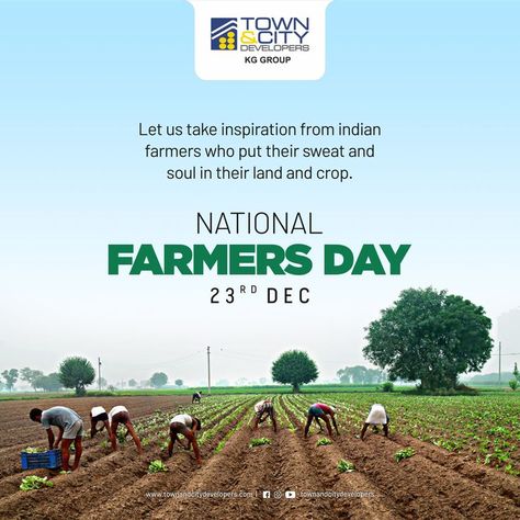 A Farmer is the backbone of our society, feeding and nourishing us every day. Happy National Farmers Day! 🌾👨🏻‍🌾 #HappyNationalFarmersDay #FarmersDay #NationalFarmersDay #FarmersDay2022 #Farmers #Agriculture #RespectTheFarmer #Food #Feeding #Family #TownandCityDevelopers #KGGroup #Coimbatore National Farmers Day Creative Ads, Farmer Day Creative Ads, Farmers Day Creative Ads, Farmers Day Poster, Farmers Day Poster Design, Agriculture Ads, Happy Farmers Day, Farmer Poster, National Farmers Day