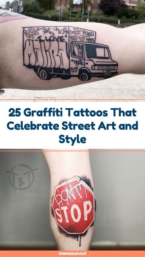 Over Favorite Graffiti Tattoos Dripping with Style|#tattoo #handtattoo #tattoos #tattooart 710 Graphitti Tattoos, Grafitti Tattoo Ideas, Graffiti Tattoo Ideas For Men, Street Tattoo Ideas, Street Tattoos For Men, Grafitti Tattoos, Graffiti Style Tattoo, Tattoo Graffiti Style, Graffiti Tattoo Ideas