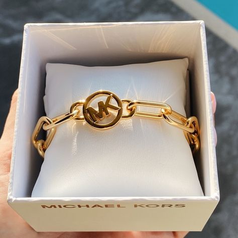 Michael Kors Gold Bracelet Michael Kors Bracelet, Air Force Mom, Michael Kors Jewelry, Dope Jewelry, Classy Aesthetic, Beautiful Style, Mom Gifts, Air Force, Must Haves