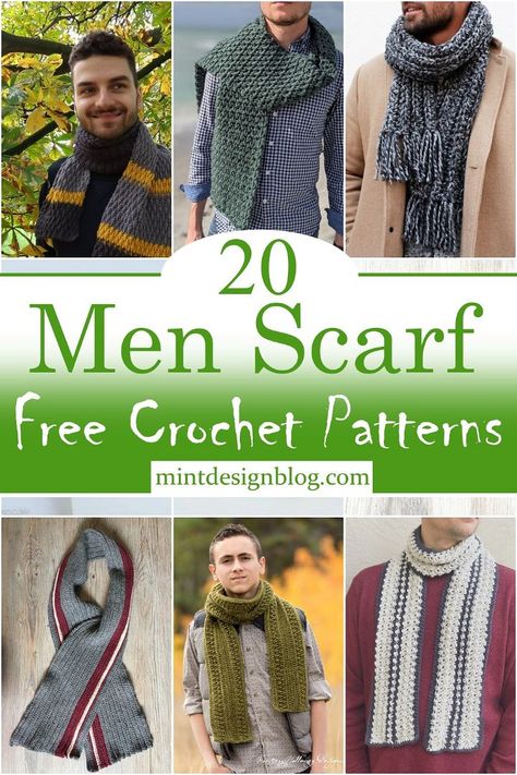 Scarves For Men Crochet, Crochet Mens Neck Warmer Free Pattern, Quick And Easy Crochet Scarf Patterns, Crochet Scarf Men Pattern Free, Men’s Scarf Crochet Pattern, Crochet Men’s Scarf, Mens Crochet Scarf Free Pattern, Men’s Crochet Scarf Pattern, Crochet Scarf Men