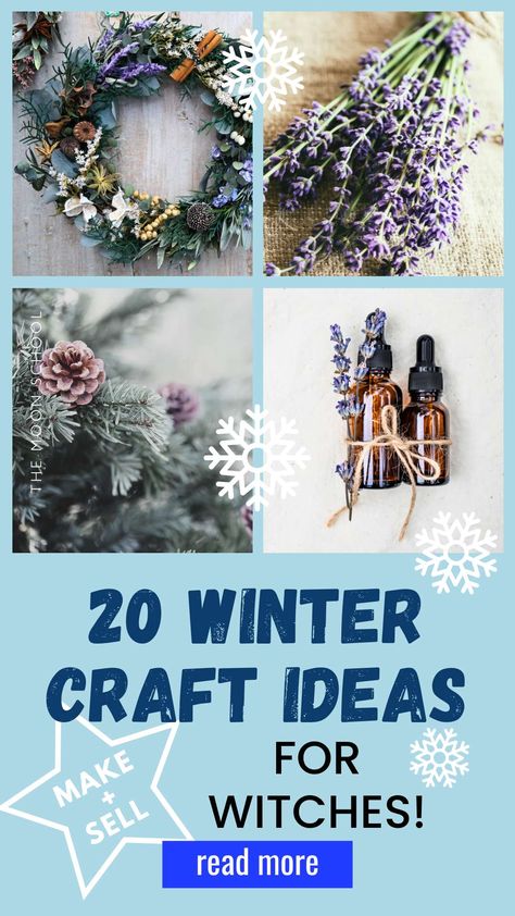 20 Witchy Winter Crafts to Make, Sell & Gift for a Magickal Yule! Witchy January, Witchy Winter, Yule Wreath, Winter Craft Ideas, Witches Alphabet, Magical Crafts, Yule Crafts, Yule Celebration, Pagan Christmas