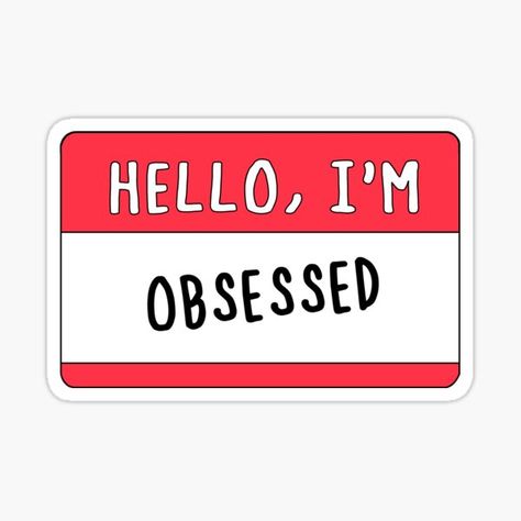 Hello Im Sticker, Im Obsessed, Wave Goodbye, Mood Humor, Cute Stickers, Sticker Design, Geek Stuff, Typography, Humor