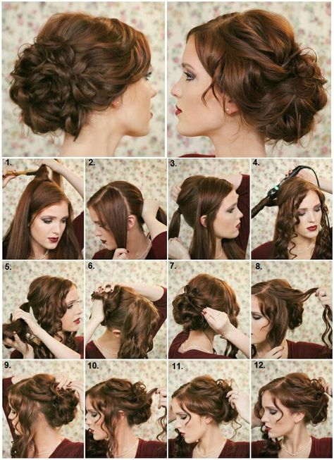 Dayuumm 👌💕 Fancy Bun, Fancy Buns, Super Cute Hairstyles, Prom Hair Updo, Hairstyle Tutorials, Cute Hairstyle, Penteado Cabelo Curto, Smokey Eyes, Hoco Hair