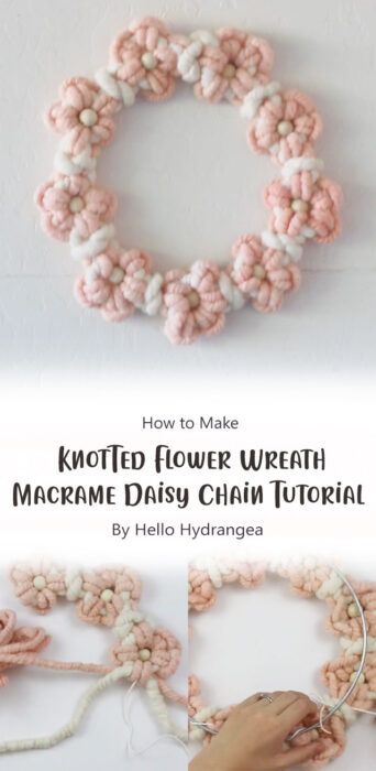 Easy Macrame Wreath, Spring Macrame, Macrame Daisy, Macrame Flowers, Raggedy Anne, Daisy Wreath, Macrame Flower, Macrame Plant Hanger Patterns, Spring Decor Diy