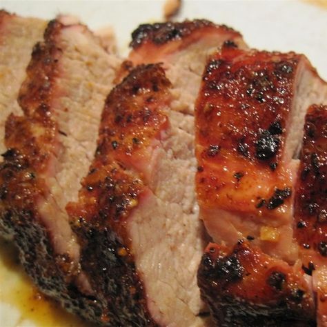 Pepper Jelly Pork | " I made this for a family holiday gathering, and it was quick, simple and well-received. The rub was great and the red pepper jelly was really what drew me to the recipe. " Grilled Pork Tenderloin Recipes, Pepper Jelly Recipes, Red Pepper Jelly, Senior Center, Grilled Pork Tenderloin, Pork Glaze, Tenderloin Recipes, Pepper Jelly, Pork Tenderloin Recipes