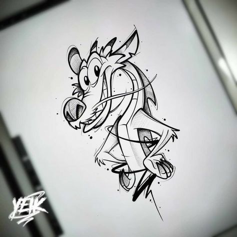 Disney Sleeve, Disney Drawings Sketches, Disney Tattoo, Disney Art Drawings, Desenho Tattoo, Cartoon Tattoos, Disney Tattoos, Pencil Art Drawings, Tattoo Design Drawings