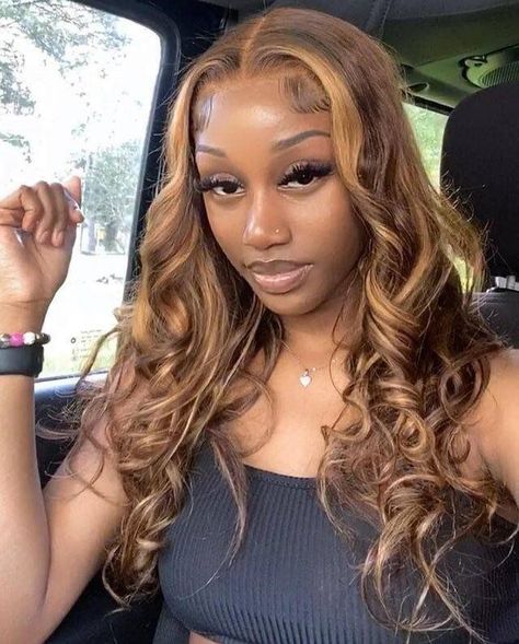 Birthday Wig Hairstyles, Frontal Wig Hairstyles, Honey Brown Hair, Birthday Hairstyles, Short Human Hair Wigs, Blonde Lace Front Wigs, Honey Blonde Hair, Dope Hairstyles, Trendy Hair Color