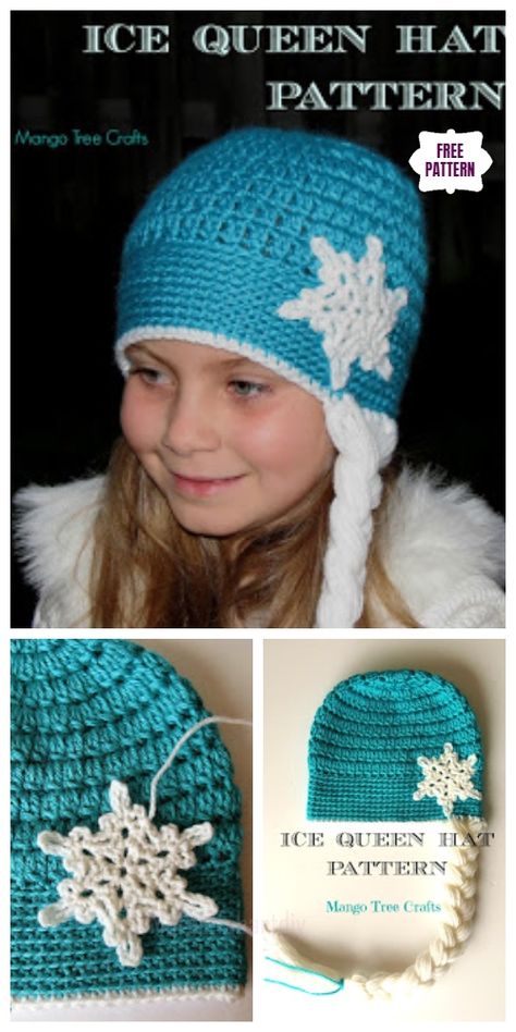 DIY Crochet Disney Frozen Free Patterns - Crochet Elsa Ice Queen Hat Free Crochet Pattern Crochet Olaf Hat, Frozen Crochet Hat, Crochet Frozen, Crochet Olaf, Olaf Hat, Hats Ideas, Cluster Stitch, Crochet Character Hats, Disney Crochet Patterns