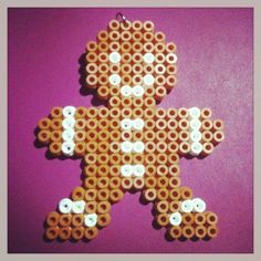 Perler Beads Christmas, Perler Christmas, Perler Beads Pattern, Hama Beads Christmas, Beads Perler, Christmas Perler Beads, Beads Christmas, Christmas Gingerbread Man, Melty Bead Patterns