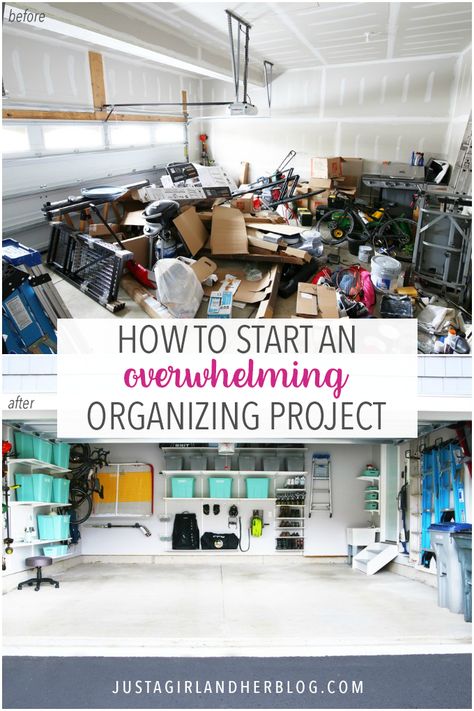 At the bottom are more organizing strategies! Cabinets Garage, Basement Organization, Garage Storage Inspiration, Garage Organization Tips, Doors Diy, Garage Organisation, Space Organization, Clean Garage, Garage Organization Diy