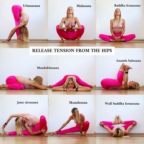 YOGA :) 🧘‍♀️ Yoga Poses, Meditations, Sequences 🤸‍♀️ | Release Tension From The Hips #yoga  #yogapractice | Facebook Wide Legged Forward Fold, Upavistha Konasana, Yoga For Legs, Tone Inner Thighs, Arm Challenge, Yoga Daily, Basic Yoga Poses, 30 Day Yoga, Forward Fold