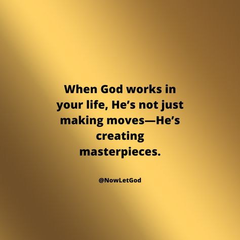 Your life isn’t just a series of random events��—it’s God’s masterpiece in progress. Every stroke, every detail is intentional. Trust that He’s not just making moves, He’s creating something breathtakingly beautiful. #DivineMasterpiece #FaithAndPurpose #GodsPlan #TrustInHim #LifeAsArt #LetGoLetGod #nowletgod #letgodbegod #LetGod #letgoletgod🙏 #LetGoAndLetGod God Is Intentional Quotes, Jesus Status, God Motivation, Bible Sayings, Godly Inspiration, Digging Deeper, Jesus Help, Mom Prayers, Let Go And Let God