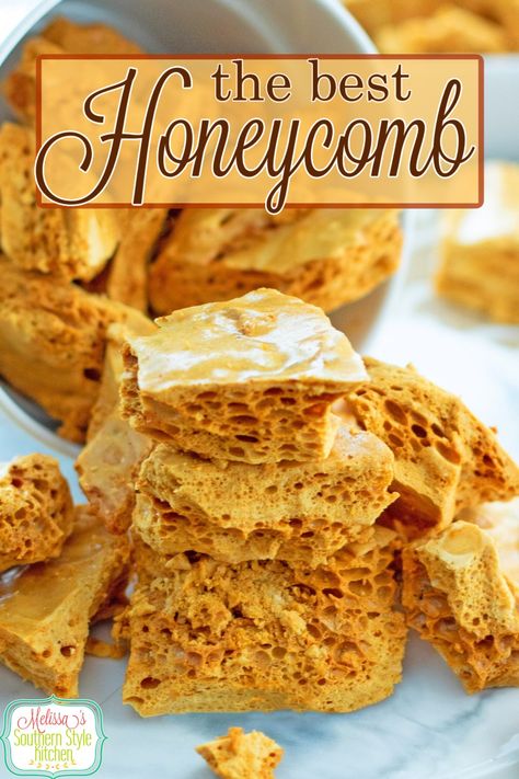 Honeycomb Recipe Homemade Honeycomb Candy, Honeycomb Candy Recipe, Honeydrippers Recipe, Honey Fudge, Fresh Honeycomb, Honeycomb Recipe, Honeycomb Candy, Honey Dessert, Walnut Fudge