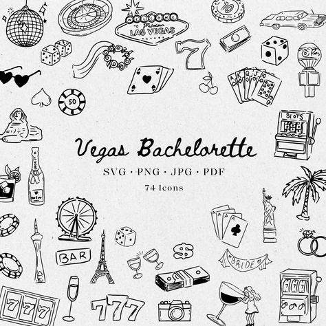 Vegas Wedding Tattoo Ideas, Dainty Vegas Tattoo, Vegas Doodles, Vegas Illustration, Vegas Flash Tattoo, Vegas Tattoos, Retro Vegas Bachelorette, Vegas $10 Tattoo, Scribble Drawings