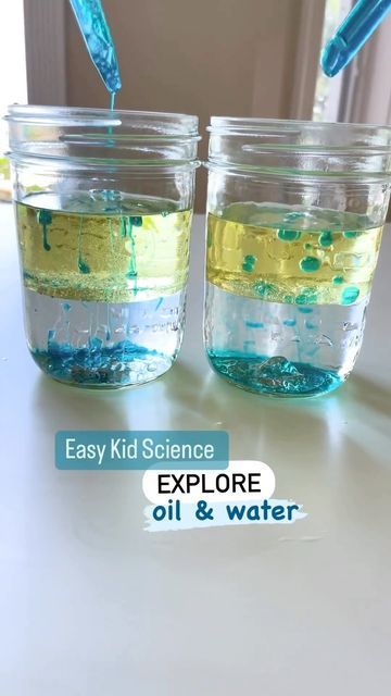 Messy Play Ideas Preschool Science Experiments, Oil Water Food Coloring Experiment, National Science Week Activities, Quick And Easy Stem Activities, Rainbow Rain Experiment, Water Stem Activities For Kids, Art For 5 Yrs, Rain Experiments For Kids, Water And Oil Experiment Kids