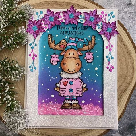 Acetate Cards, Winnie The Pooh Christmas, Christmas Moose, Elizabeth Craft Designs, Elizabeth Craft, Christmas Stamps, Some Cards, Christmas Cards Handmade, Stamp Design