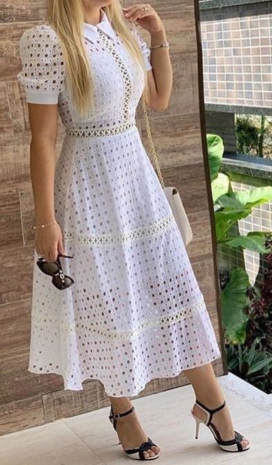 Lace Dress Styles, Designer Dresses Indian, Western Dresses, Lace White Dress, Trending Dresses, Pakistani Dresses, Moda Fashion, Simple Dresses, Stylish Dresses