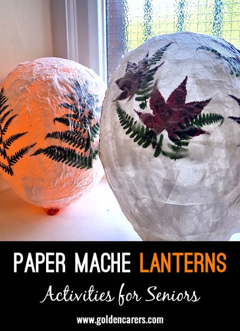 Paper Mache Lanterns, Moon Projects, Lantern Art, Autumn Paper, Beautiful Paper, Free Activities, Easy Kids, Paper Mache, 1st Birthday Parties