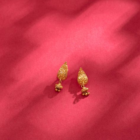 Earrings Light Weight Gold, Dailyware Earrings Gold Latest, Gold Earing Design New Gold Earrings Designs New Model, 22k Gold Earrings Studs, Ear Gold Jewellery, Simple Gold Earrings For Women, Antique Gold Earrings Simple, Gold Earrings Designs Simple, Earings Design Gold New Model