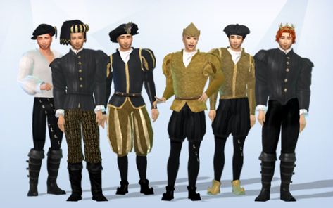 Sims 4 Tudor Cc, Sims 4 Tudor, Sims Wardrobe, 16th Century Fashion, Sims 4 Decades Challenge, Tudor Dress, Tudor Fashion, Sims Medieval, King Outfit