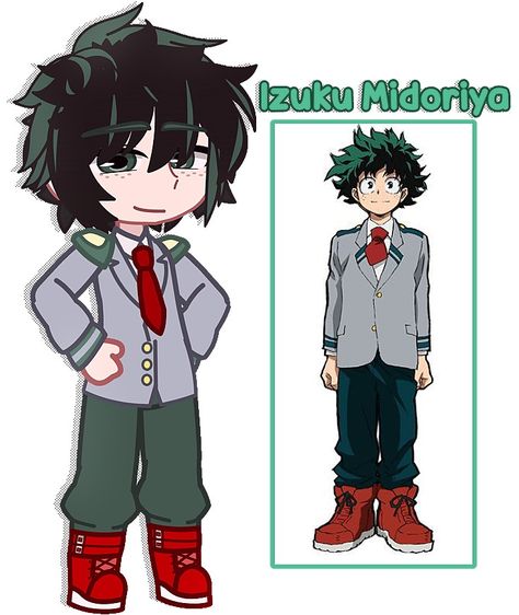 Deku Ua Uniform, Gacha Club Ua Uniform, Deku In Gacha Club, Ua Uniform Bnha Gacha, Mha Uniform Gacha Club, Gacha Club Izuku Midoriya, My Hero Academia Gacha Life, Gacha Club Mha Characters, Deku Gacha Life 2 Code