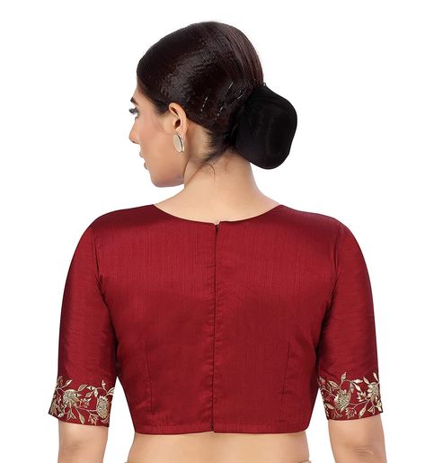 Boat Neck Saree Blouse, Kerala Saree Blouse, Kerala Saree Blouse Designs, Designer Saree Blouse, Kerala Saree, Silk Saree Banarasi, Fashionable Saree Blouse Designs, Zari Embroidery, Maroon Blouse