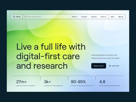 Medtech platform: product website by Implse on Dribbble Statistics Web Design, Clinic Website Design, Healthcare Website Design, Web Design Inspiration Creative, Live A Full Life, 보고서 디자인, Product Website, Presentation Slides Design, Slides Design