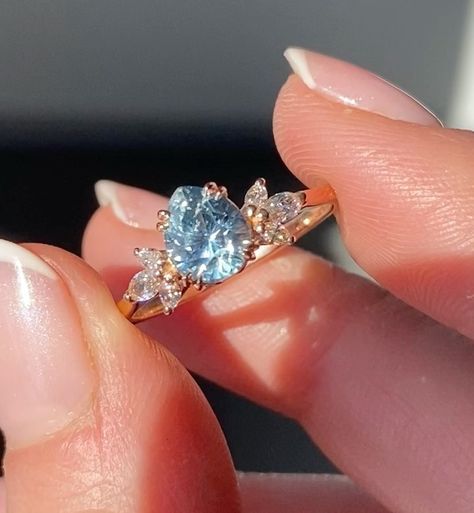 Capucinne 💎 on Instagram: “Trying to think of a caption, but we’re lost for words just looking at this video of our Leandra ring in full swing 😍💕 Such a dreamy ring!…” Engagement Rings Birthstone, Unique Color Engagement Rings, Engagement Rings Blue Stone, Pretty Engagement Rings Unique, Colourful Engagement Rings, Wedding Rings Colored Stones, Engagement Rings Colored Stones, Beautiful Engagement Rings Unique, Colorful Engagement Rings