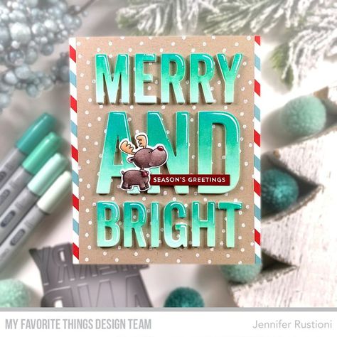 Jennifer Rustioni on Instagram: “Hi crafty friends! Today I had so much fun to create a card different from my usual! I played with die cuts and I realized a layered…” Die Cut Christmas Cards, Pet Christmas Cards, Cute Reindeer, Craft Christmas, Green I, Mft Stamps, Christmas Scrapbook, Jingle All The Way, Christmas Card Ideas