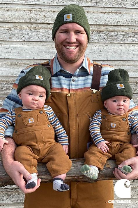 photo: meredith_lester family photo. family photo outfit. teins. Baby Boy Carhartt Hat, Boys Carhartt Outfit, Baby Boy Carhartt Outfits, Carhartt Hat Outfit, Carhartt Outfits, Baby Carhartt, Corduroy Romper, Carhartt Kids, Clothes Country