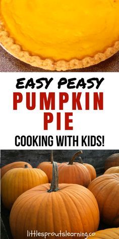 Easy pumpkin pie for cooking with kids! Custard Pies, Chemical Free Food, Pumpkin Pie Recipe Easy, Easy Pumpkin Pie, Pumpkin Pie Recipe, Cooking Classes For Kids, Pumpkin Pie Recipes, Easy Pumpkin, Cooking With Kids