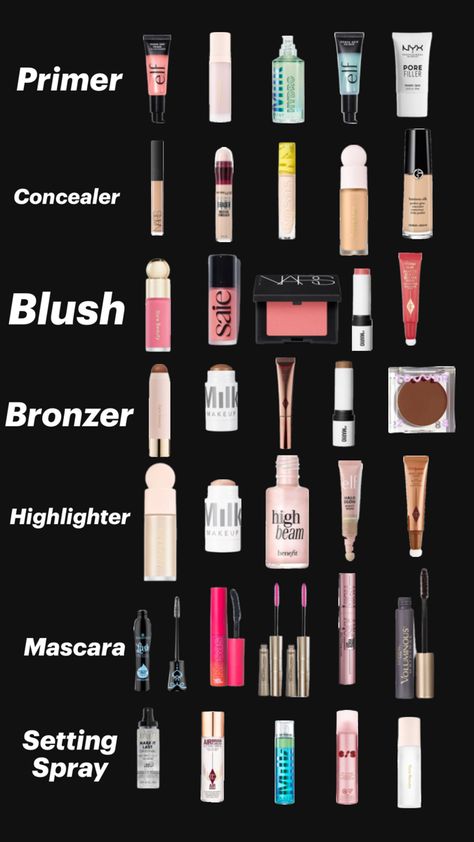 Pick Your Makeup, Sephora Must Haves, Makeup Application Order, Benefit Mascara, Preppy Makeup, Bronzer Makeup, Simple Makeup Tips, Beauty Makeup Tutorial, Makeup For Black Skin