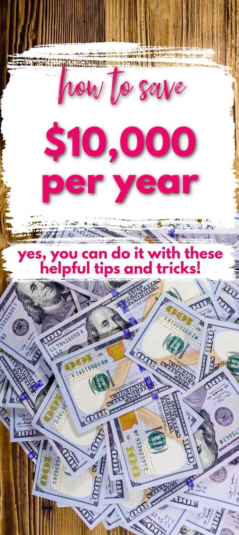 Helpful tips on how to save $10,000 in one year (yes, I've done it and you can too!). Start today! Save 10000 in a year. Save 10k In A Year, 10k In A Year, Save 10000 In A Year, 10000 In A Year, Single Mom Budget, Powers Of 10, Money Saving Techniques, Win Gift Card, Save Money Fast