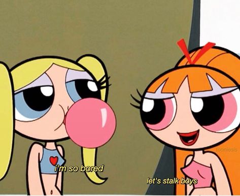 i miss my bestie Powerpuff Girls Teenagers, Power Puff Girls Bubbles, Super Nana, Powerpuff Girls Wallpaper, Bedroom Wall Collage, Bubbles Wallpaper, Power Puff, Cute Canvas Paintings, The Powerpuff Girls