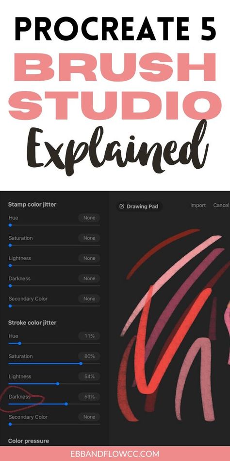 Procreate Brushes Settings, Making Procreate Brushes, Procreate Settings, Procreate Brush Settings, Procreate Brushes Tutorials, Procreate Resources, Procreate Tutorials, Inkscape Tutorials, Best Procreate Brushes