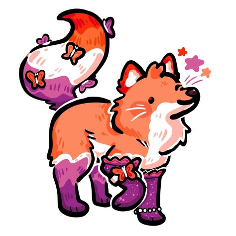 Lesbian Fox!!! Which…. May or may not be inspired by @chappellroan’s aesthetic LMAO — #smallbusiness #merchartist #kidcore #cuteart #stickershop #shopsmall #00skid #90skid #nostalgia #stickercollector #giftideas #happymail #healingmyinnerchild #digitalart #lesbian #queer #sapphic #queerart #sillyart Brie Core, Gay Backgrounds, Pride Animals, Lesbian Wallpaper, Lesbian Stickers, Lgbt Sticker, Lgbtq Quotes, Lgbt Humor, Weird Drawings