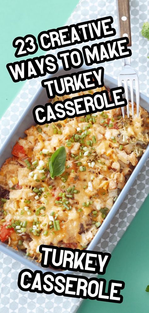 Discover 23 creative turkey casserole recipes perfect for repurposing leftovers or creating comforting meals. Visit our site for ideas that bring new flavors to this hearty classic! Turkey Bisquick Casserole, Turkey Devine Casserole, Creamy Turkey Casserole, Recipes For Leftover Turkey Casseroles, Turkey Casserole Recipes Healthy, Turkey Leftover Recipes Casseroles, Leftover Turkey Recipes Easy Casserole, Keto Turkey Casserole, Leftover Turkey Casserole Recipes