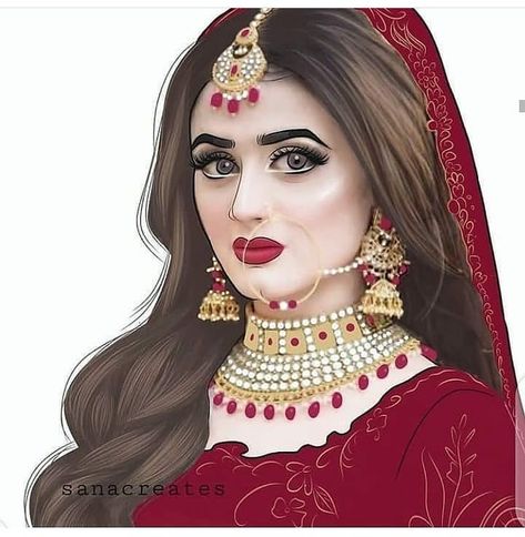 Hira Mani, Girl Face Drawing, Boho Art Drawings, Cute Images For Dp, Fashion Illustration Sketches Dresses, Stylish Dpz, Jewelry Design Drawing