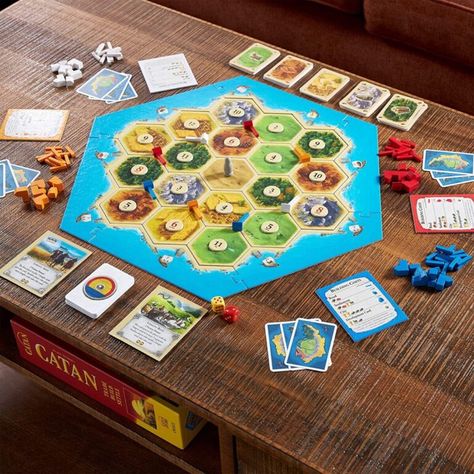 Catan Board Game, Catan Board, Settlers Of Catan, Diy Bird Bath, Painted Pots Diy, Board Game Design, Strategy Board Games, Family Board Games, Fun Board Games