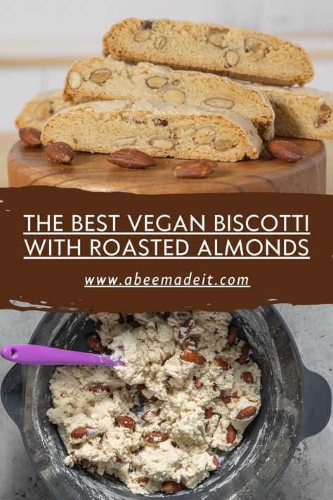 You’ll never guess the vegan egg replacement in this traditional biscotti recipe, it’s low in oil and gets a perfect vegan biscotti texture. Biscotti Recipe Vegan, Vegan Biscotti Recipe, Eggless Biscotti Recipe, Vegan Biscotti, Best Vegan Cookie Recipe, Gum Recipe, Best Vegan Cookies, Fat Free Vegan, Vegan Egg Replacement