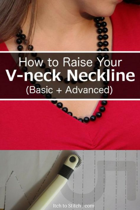 Really helpful! For patterns you love that have a too deep neckline. Includes options for just a little tweak and a plunging neckline adjustment. You have to see how she adjusts a neckline with pleats! #sewingtutorial #sewing #sewingtips #sewinghacks #patterndrafting Sewing Refashion, Clothing Alterations, Ann Miller, Garment Sewing, Beginner Sewing Projects Easy, Leftover Fabric, Pattern Drafting, Sewing Skills, Sewing Projects For Beginners