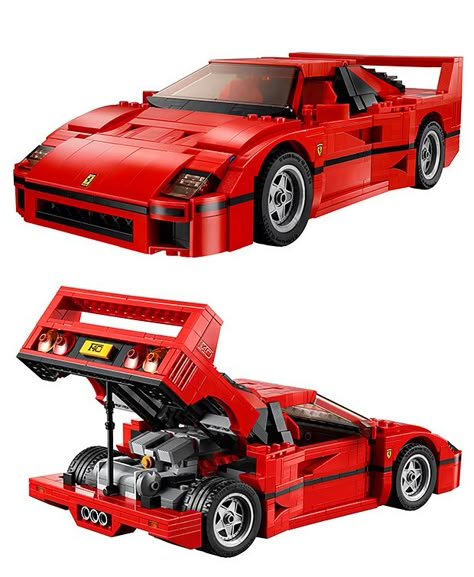 LEGO Creator Ferrari F40 80s Ferrari, Lego Display Ideas, Lego Room Decor, Lego Wheels, Best Lego Sets, Gift Guide For Men, Cars Brand, Lego Blocks, Lego Room