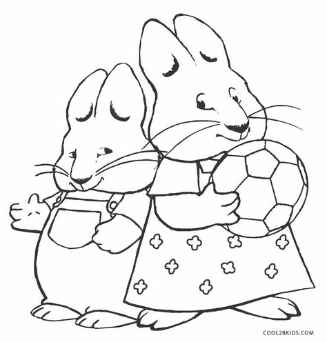 Free Printable Max and Ruby Coloring Pages For Kids | Cool2bKids Max And Ruby Coloring Pages, Max And Ruby Drawing, Nick Jr Coloring Pages, Max And Harvey, Coloring Pages Christmas, Giant Canvas, Max And Ruby, Baby Coloring Pages, Christmas Tree Coloring Page